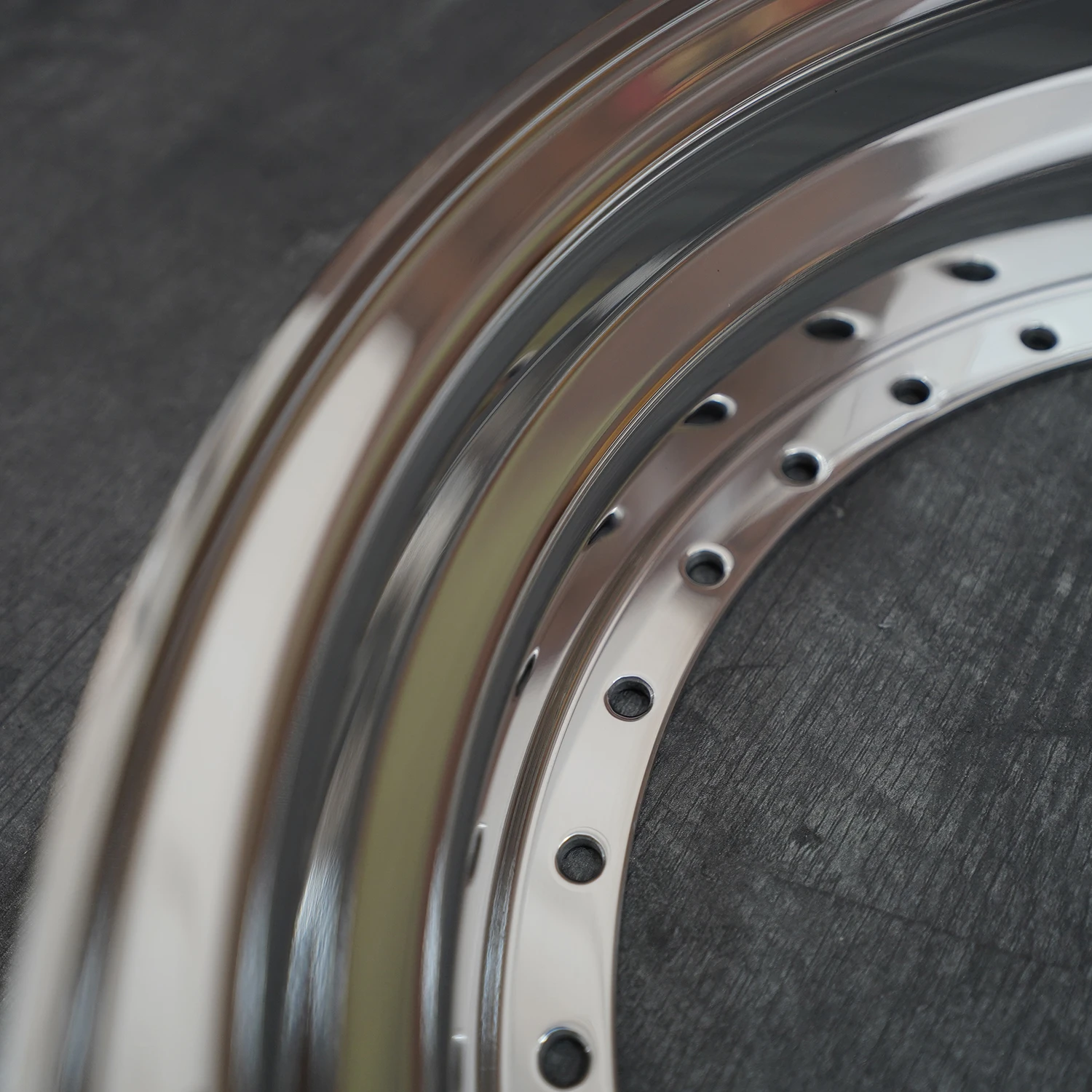 15 To 16-Inch Forged Rim Outer Lip Drill 30 Hole Polished Step Lip For BBS RS