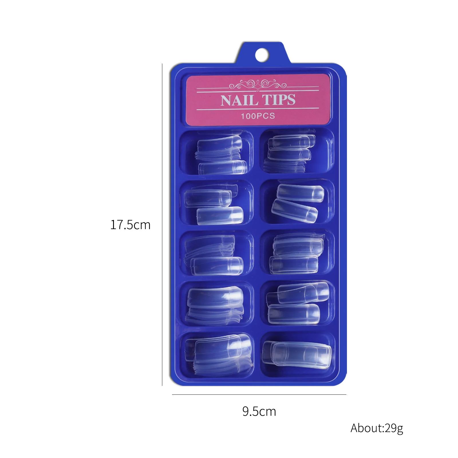 100pcs Half French False Nail Art Tips Acrylic UV Gel Manicure Tip Nail French Nail Piece Finished DIY Artificial Tips
