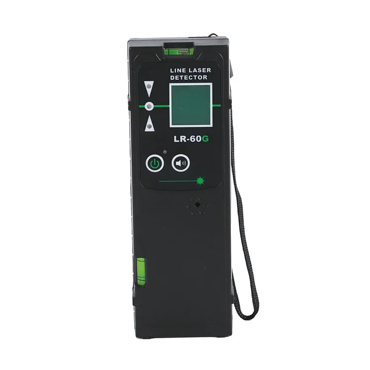Laser Detector for Laser Level - Green Beam Receiver for Use with Pulsing Line Lasers, Two-Sided Back-lit LCD Displays