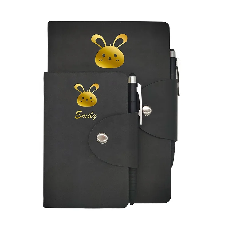 
Holi 2020 cute foil stamping mickey mouse pattern black leather monthly planner agenda 
