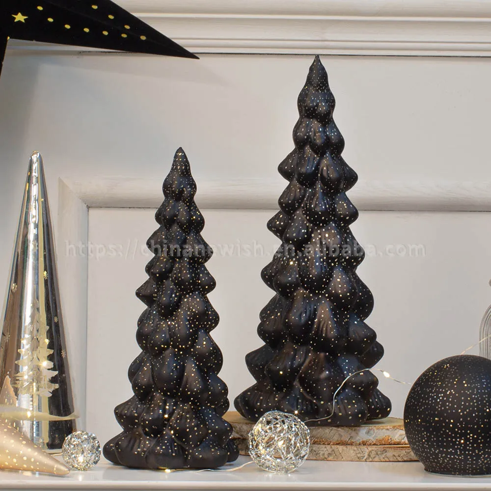 Lighted Christmas ball mirror surface reflects tiny pinpoints light like a starry sky decoration