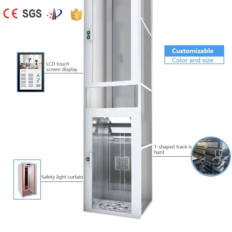 home elevator 3 floor Hydraulic lifting kit smaller home elevator lift residential home elevators for sale