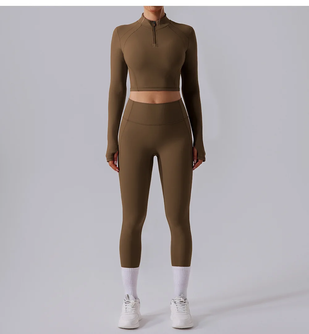 New 3PCS Yoga Set Lulu Gym Fitness Womens Clothing Quick Dry Long Sleeve Yoga Tops Hip Lift Yoga Leggings For Women Sportswear