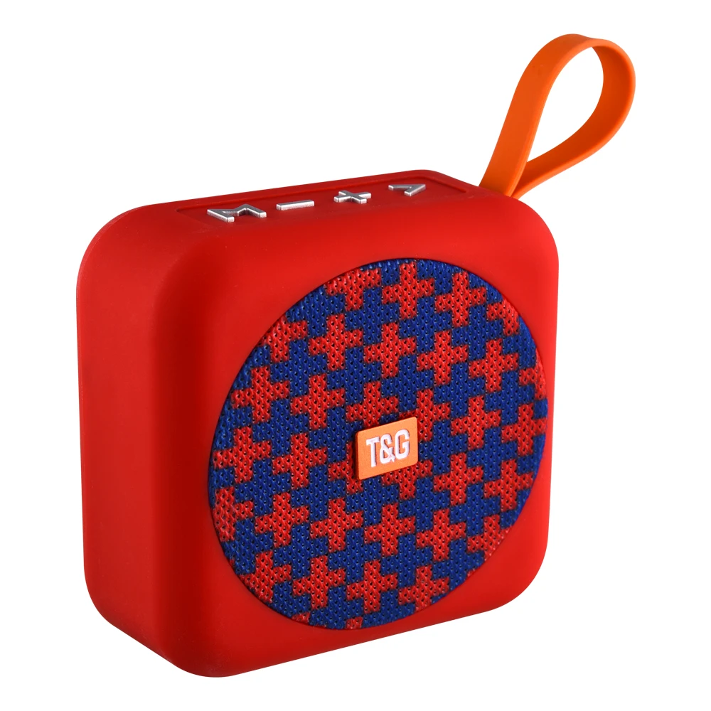 TG505 Mini Outdoor wireless Portable Fabric BT Speaker with strap   high quality audio micro speaker Newest fabrics square