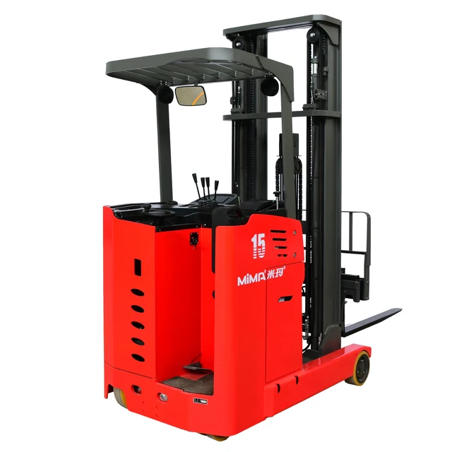 China factory stand up electric reach truck 1.5-2T  with EPS PU tire AC motor wireless camera