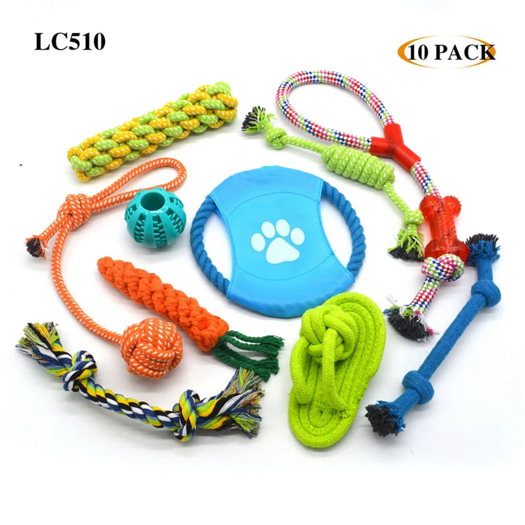  Hot Sale Pure Cotton Relieve Stress 12 Pieces Of Dog Leash Toy