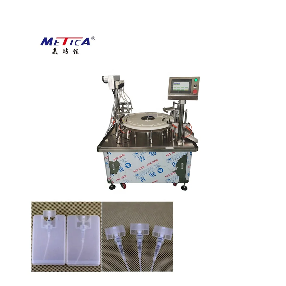 flat empty pocket credit card with mist pump filling capping machine