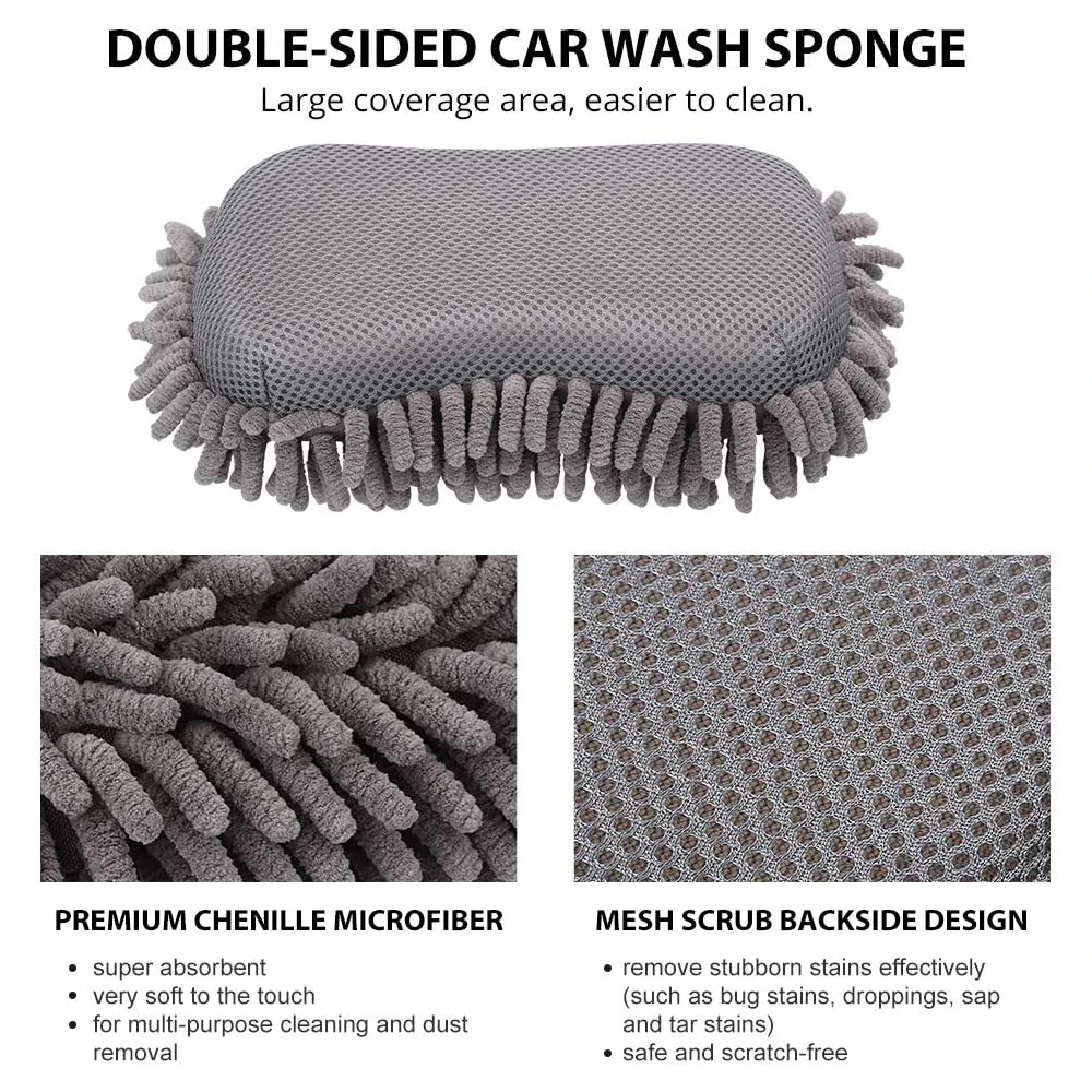 Soft Microfiber Cloth Towels Wash Mitt Sponge Detailing Auto Clean Tools Supply Set Car Cleaning Tools Box