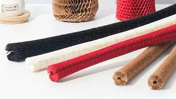 Kraft Degradable 101 Hot Selling Wine Bottle Ceramic Products Edge Protector Honeycomb Paper Sleeve Factory Wholesale