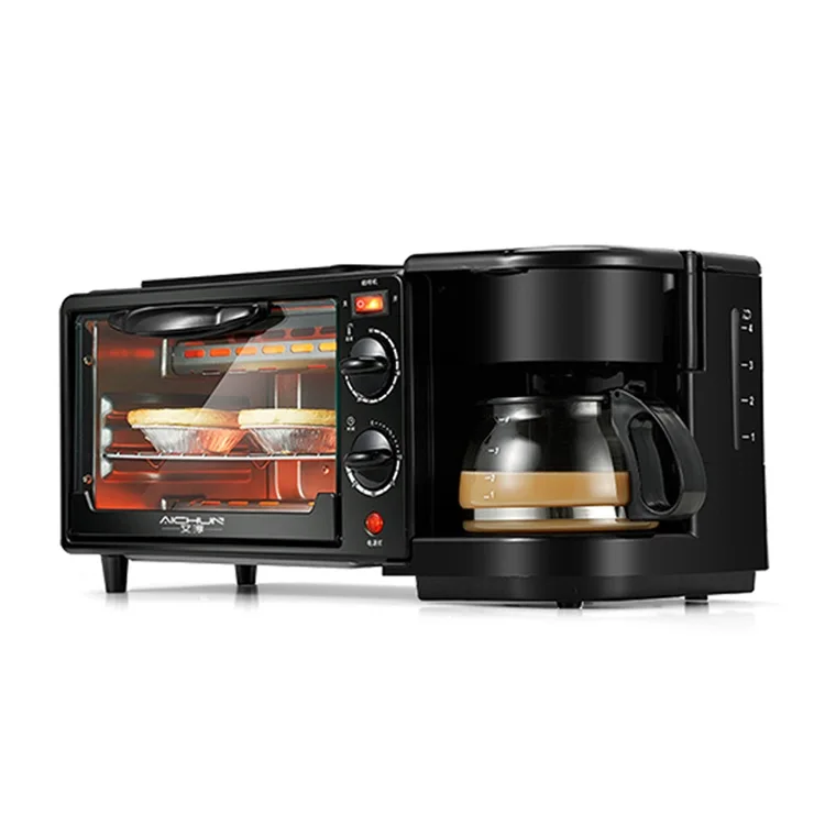 3 в 1 Многофункциональный аппарата для приготовления завтрака машина с тосты печь кофейник сковородка для жарки приборы для приготовления завтрака 3-в-1