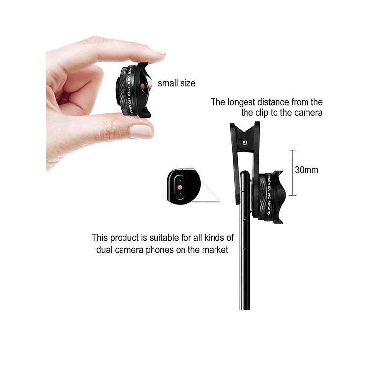 Smart phone gadget 2021 camera lenses 18MM Mobile photography Wide Angle Lens for iPhone SAMSUNG