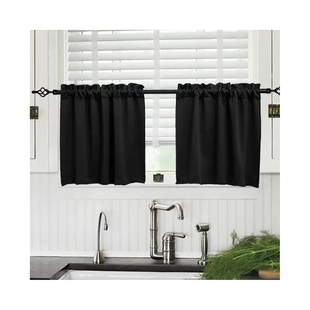 Brief Curtain Coffee Room Small Kitchen Bathroom Thermal Insulated Blackout Living Room Curtains