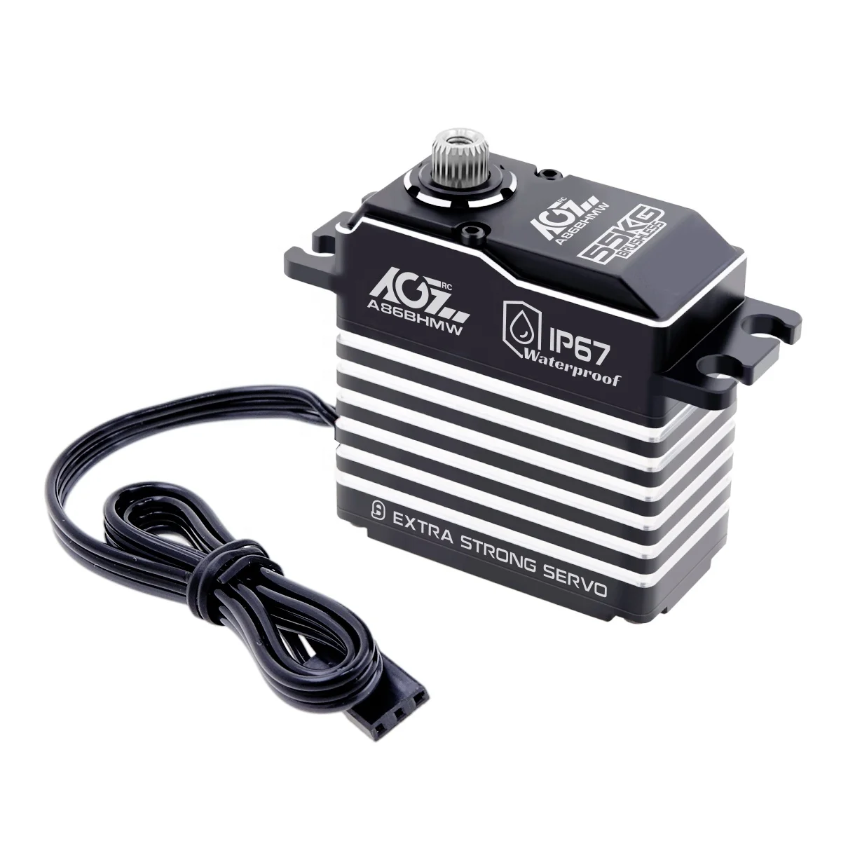 AGFRC A86BHMW Large Size 55kg 0.110sec Fast Respond Waterproof Digital Brushless High Torque Servo Motor For 1/10 RC Car