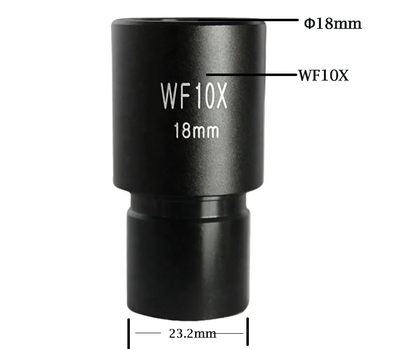 WF10X 18mm Ocular Micrometer Eyepiece for Biological Microscope 23.2 mm with Scale