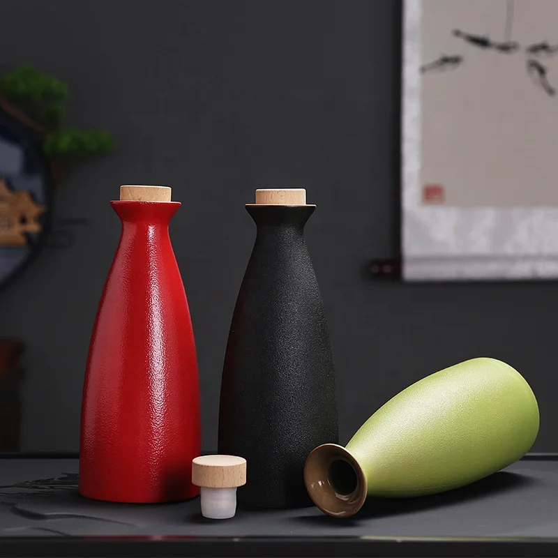 Handmade Nordic Style Ceramic Cup Stoneware Wine Pot Creative Terracotta Clay Water Bottle Lid Direct Drinking Applicable