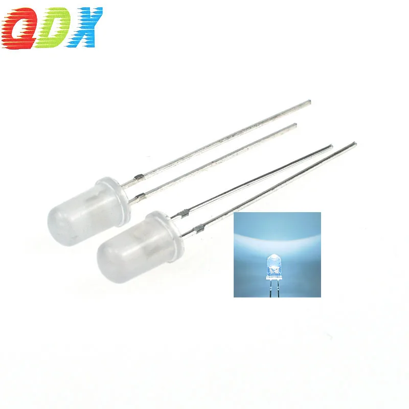 China Factory promotion 5mm led diode white hair white high brightness   led encapsulation series1000pcs/bag