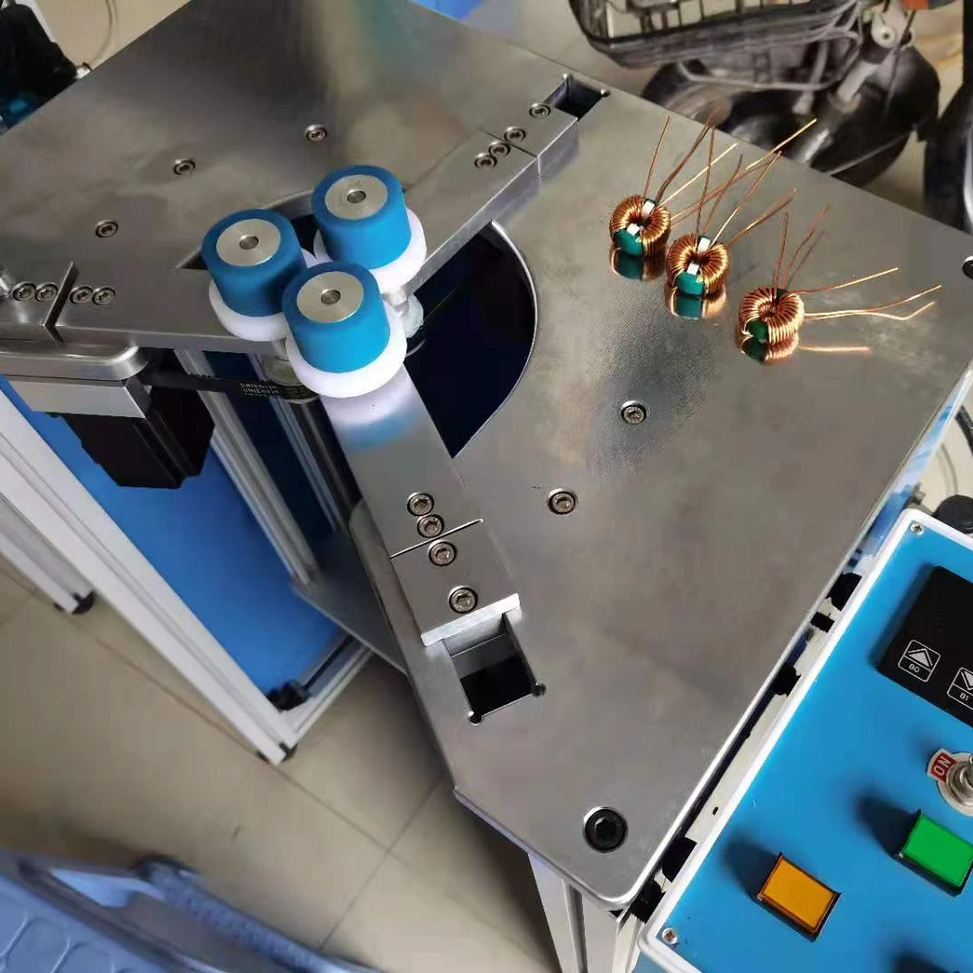 Pneumatic hook type thick wire  winding machine for motor