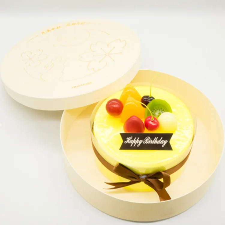 Baking Cheese Box Round Wood Gift box