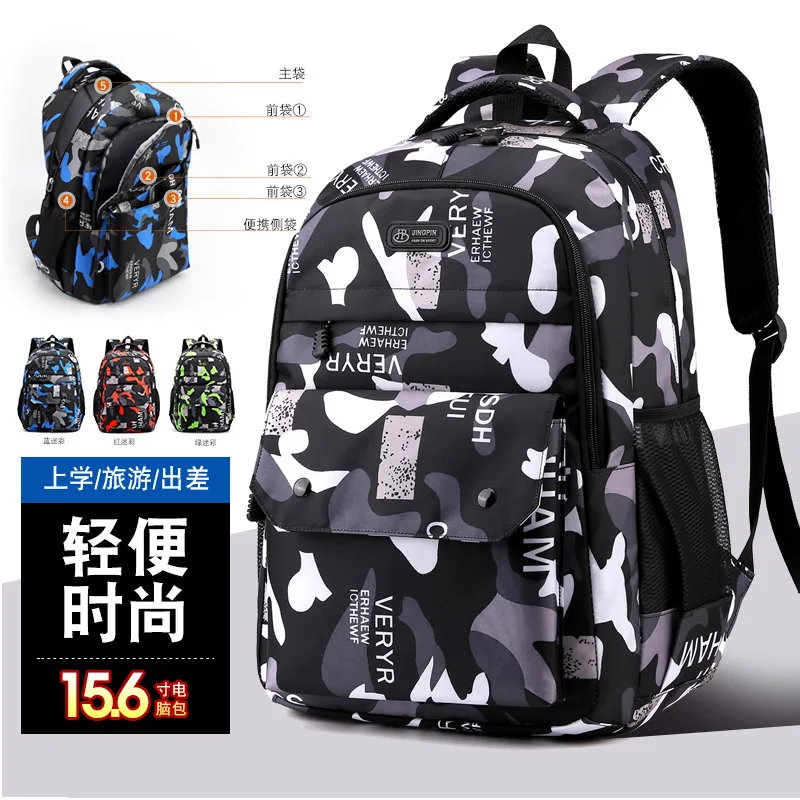 Large Capacity Travel Bag Duffel Bag with Shoe Compartment Sport Gym Travel Waterproof Black Light USB Blue Dark OEM Customized