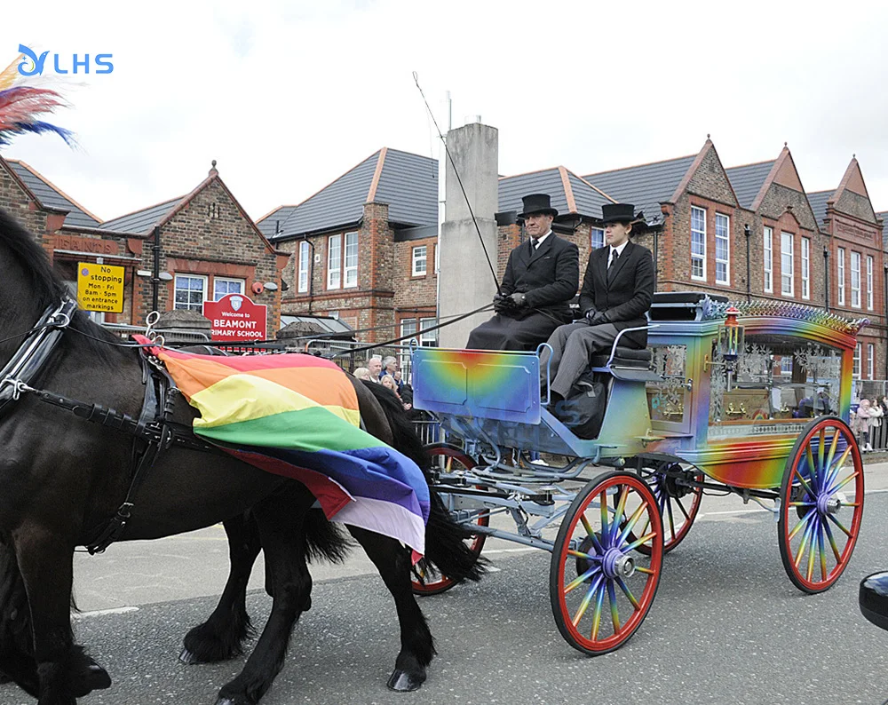 Luxury Classic Hearse Car/Coffin HorseCarriage/ Carriage Funeral Transport Electric Hearse