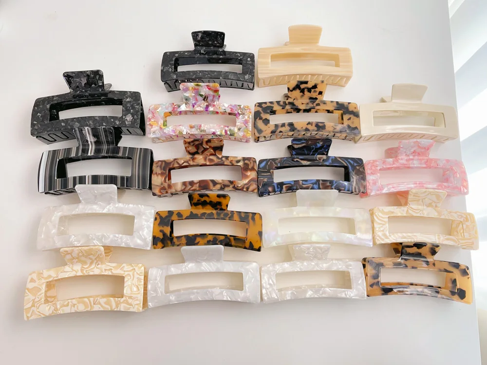 13.5CM XXXL Luxury Extra Large Cellulose Acetate Claw Clip Oversized Mega White Shell Hair Claw Camp Hairgrip Clips