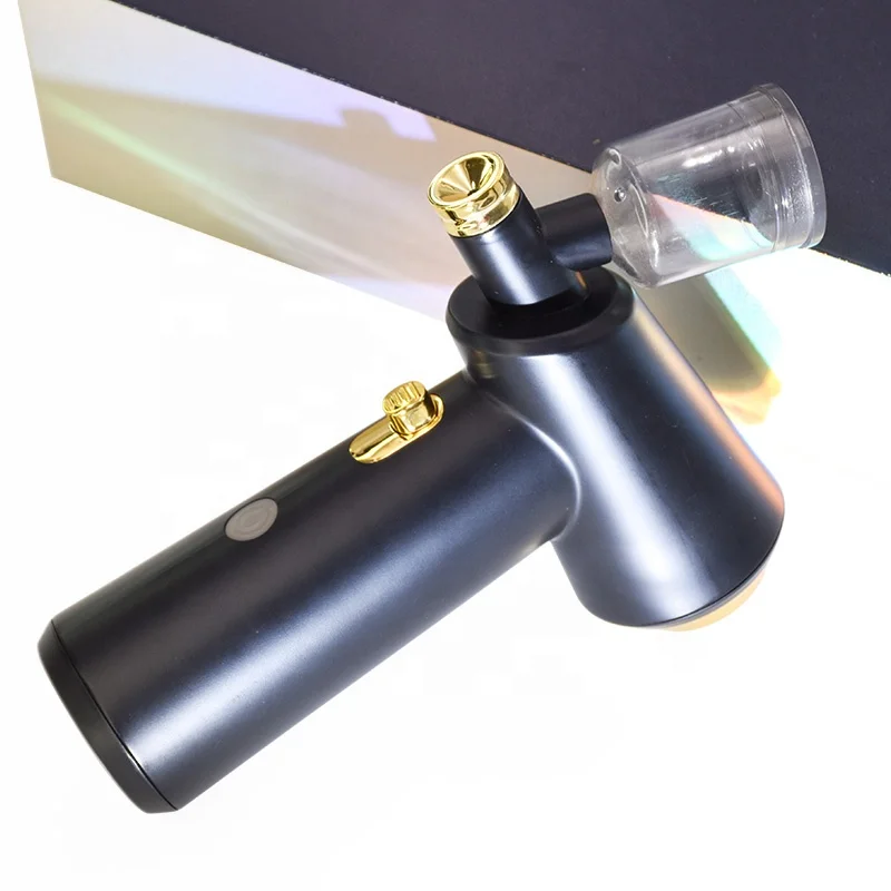 Integrated rechargeable portable airbrush tanning starter machine for mobile spray tanning