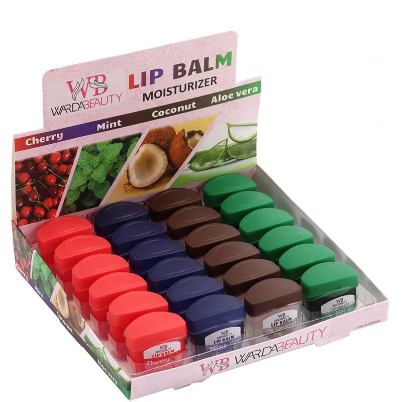 Wholesale 24 pc fruit pink moisturizing lip balm tubes Vitamin C container honey spf lip mask Sleeping tool for girl and kids