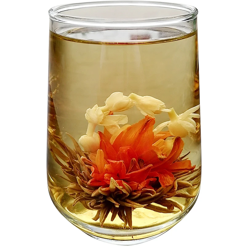 Wholesale Premium Natural Organic Craft Tea Dried Jasmine Rose Flowers Blooming Green Tea Ball