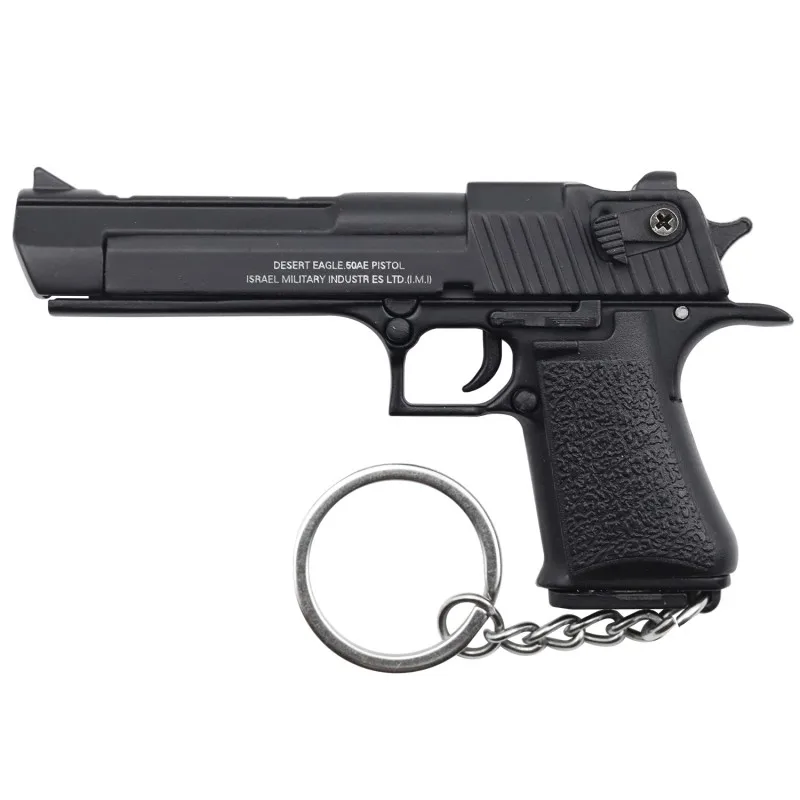 Metal Mini Gun Model  Pistol Desert Eagle Keychain for Men Toy Pendant