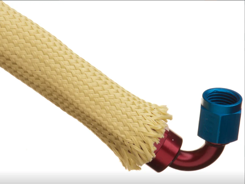 T&F Electriduct Aramid Fiber Braided Sleeving High Flame-Retardant Expandable Braided Sleeving Cable Sleeve Hose Protector