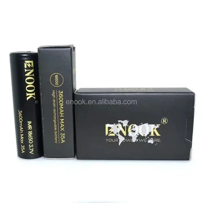 Widely Used Ebike Electric Scooter Li-ion 3600mah enook 18650 40A Rechargeable 3.7V Lithium ion 18650 battery