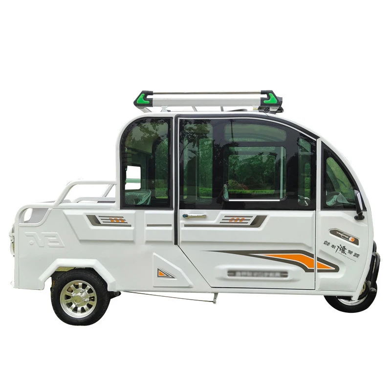 72V 2200W  New energy arrival electric tricycles vehicles with plastic cabin for the handicapped Bottom Price