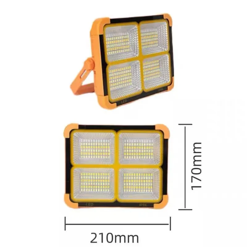 Rechargeable 200W Outdoor Portable LED Reflective Spotlight Solar Garden Light Outdoor Waterproof LED Solar Courtyard Light