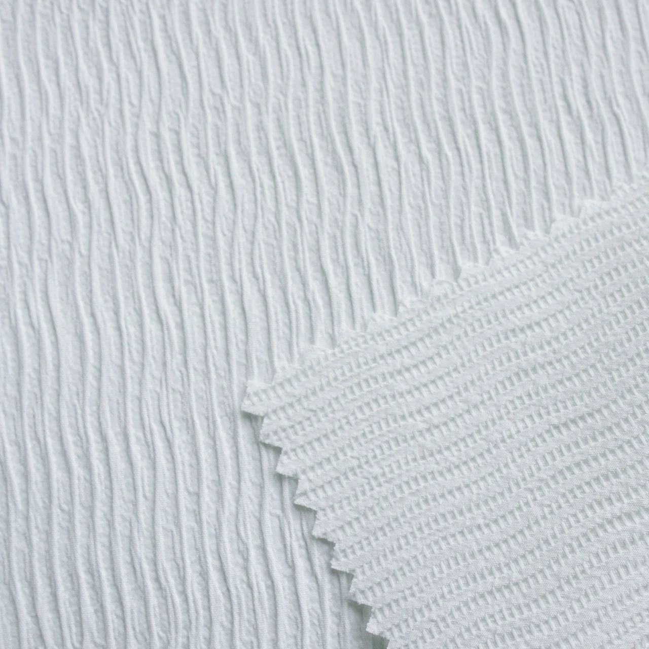 Factory direct sales of chiffon three-dimensional wave strip knitted spring and summer dresses, pants, home clothing fabrics