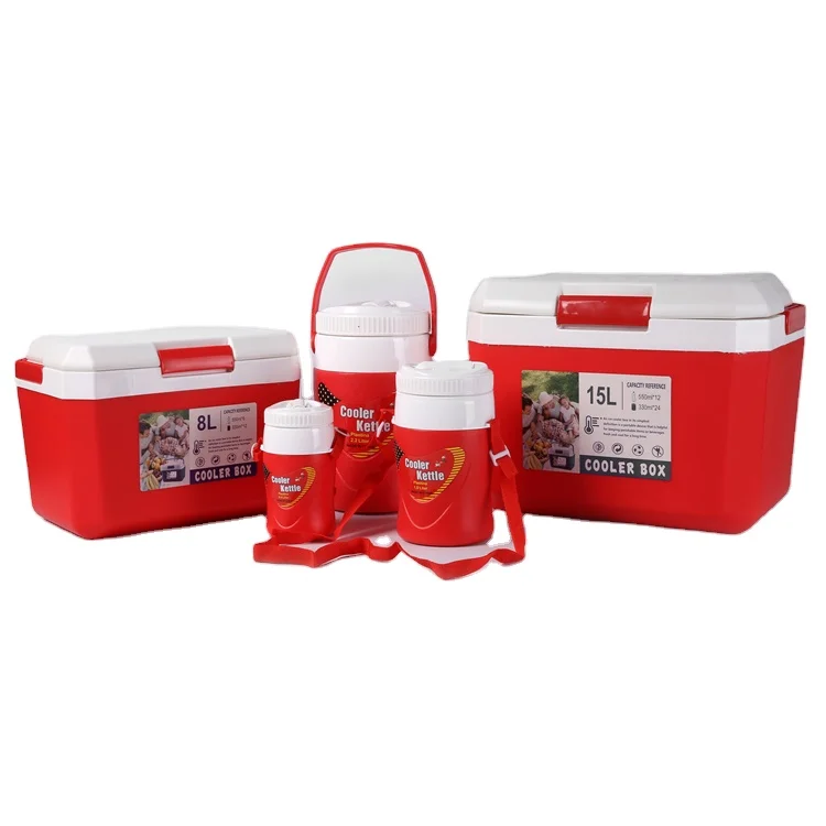 Высококачественный портативный охладитель, набор из пяти предметов, 2 ведра для льда, 3 чайника, пластиковый охлаждающий контейнер для воды из ПП