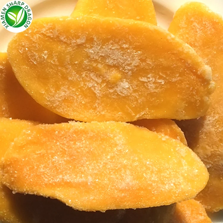 IQF Wholesale prices Peleed Pitted Frozen Mangos Cutting Pulp Green Fresh Dice Slice Sliced Chunk Diced Block Cubes Cuts Healthy