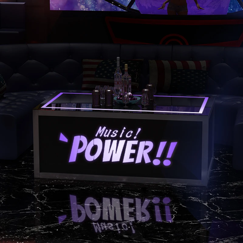 Yellow Color Cocktail Pub Light Up Night Club Glow Led Bar Table Nightclub Tables And Chairs