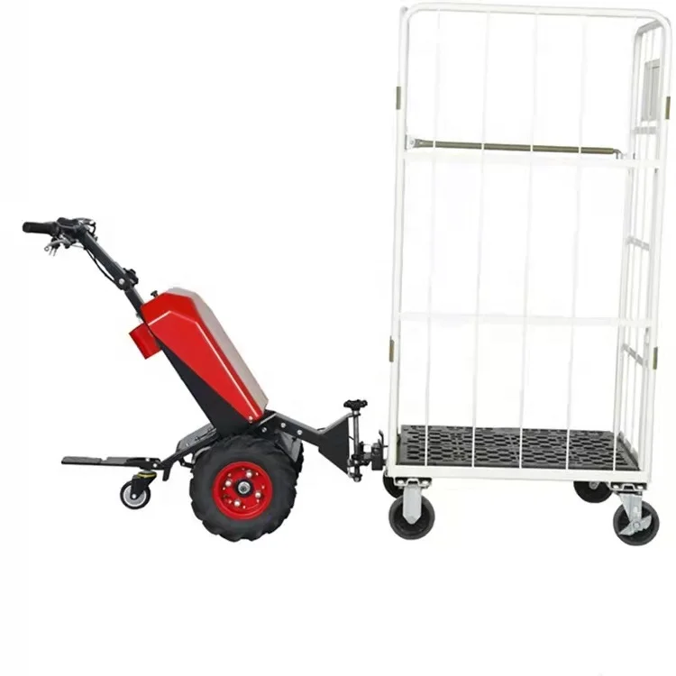micro electric tow tractor electromotion wheels barrow electric cart mini 350W pull tractor tow tractor for airport baggage trai