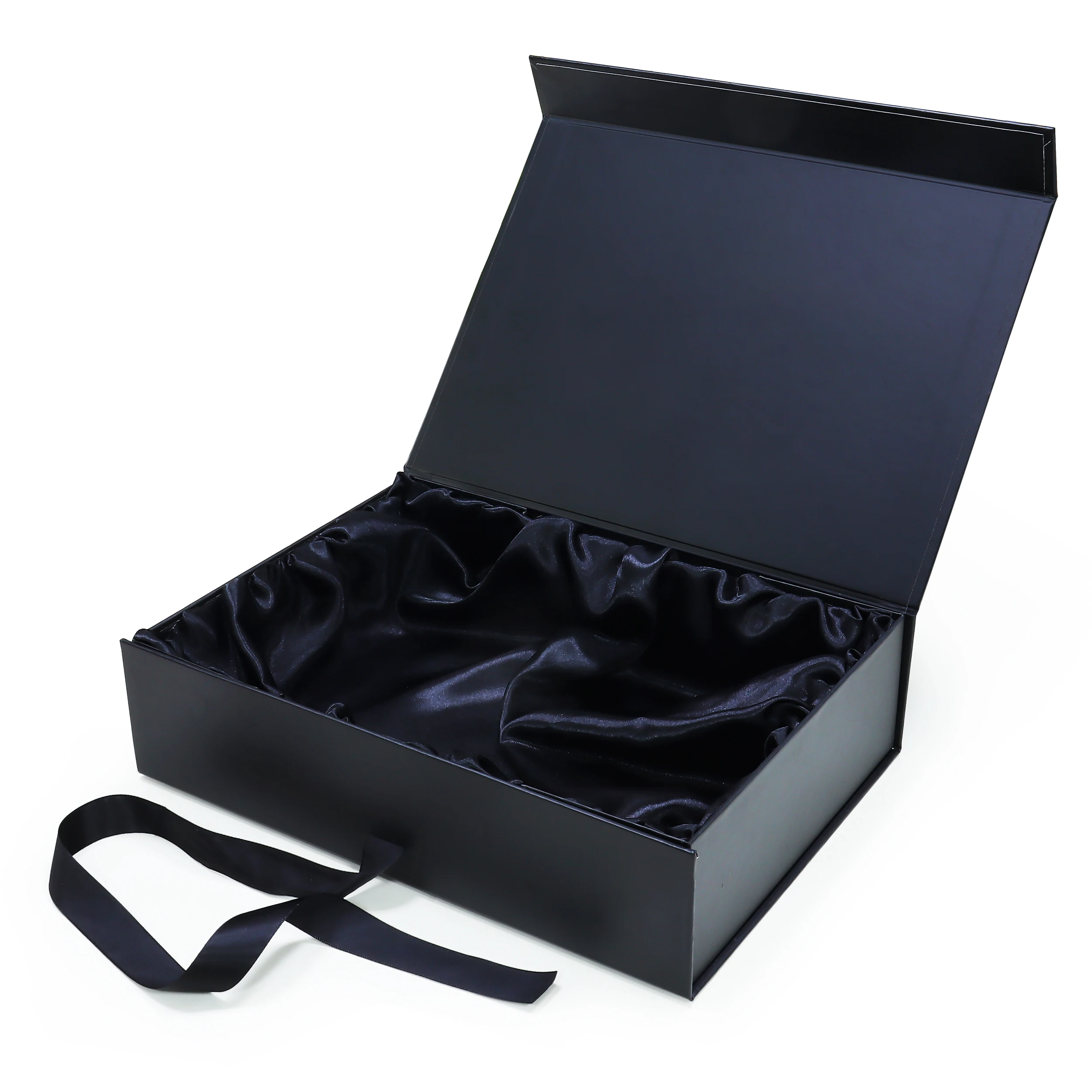 Custom Luxury Foldable Package with Satin Insert Wig Lingerie Packing Boxes Gift Logo Packaging Card Board Folding Magnetic Box