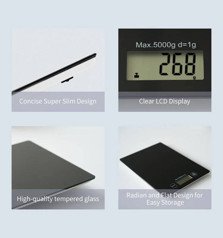 Trade Assurance Digital Stainless Steel Kitchen Scale LCD Battery Weight Measuring Scale