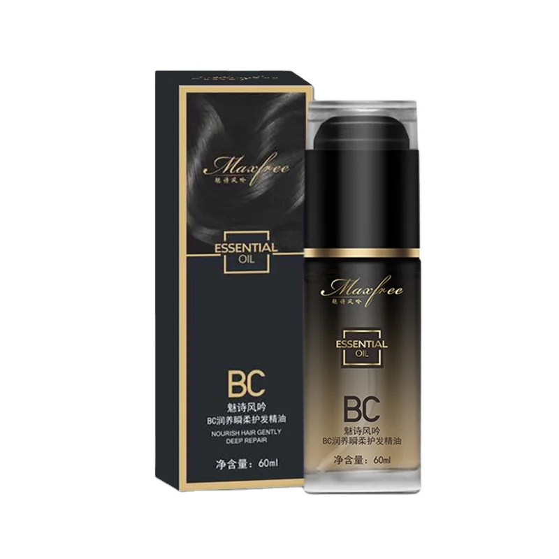 Private Label acceptable 60ml BC Natural Herbal Argan oil Hair Care Serum for Repair Hair