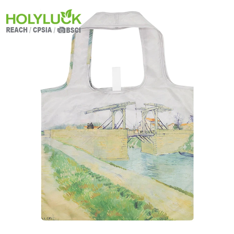 Eco 190t customized reusable pp bag unique foldable travel tote Quick shipping foldable shopping bag portable wholesale fashion