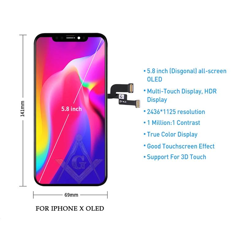 Mobile Phone Lcd I Phone X Xr Xs 11 12 13 Pro Max Display Lcd Screen Gx Oled For Iphone Xs Replacement Touch Screen