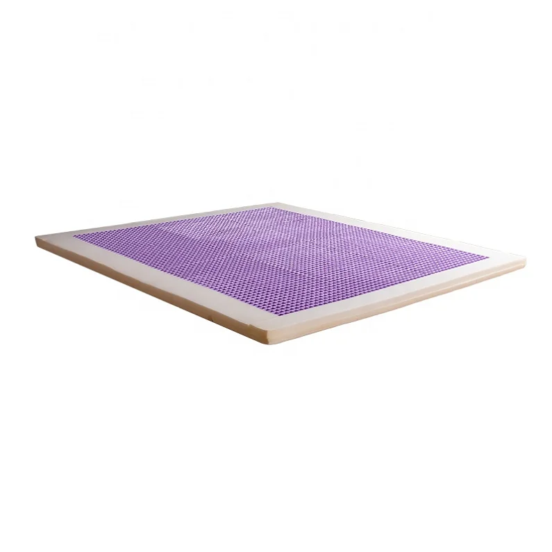 Free Sample Foldable TPE Rubber Prple Memory Foam Bed Mattress Topper Colchon OEKO-TEX/CertiPUR-US