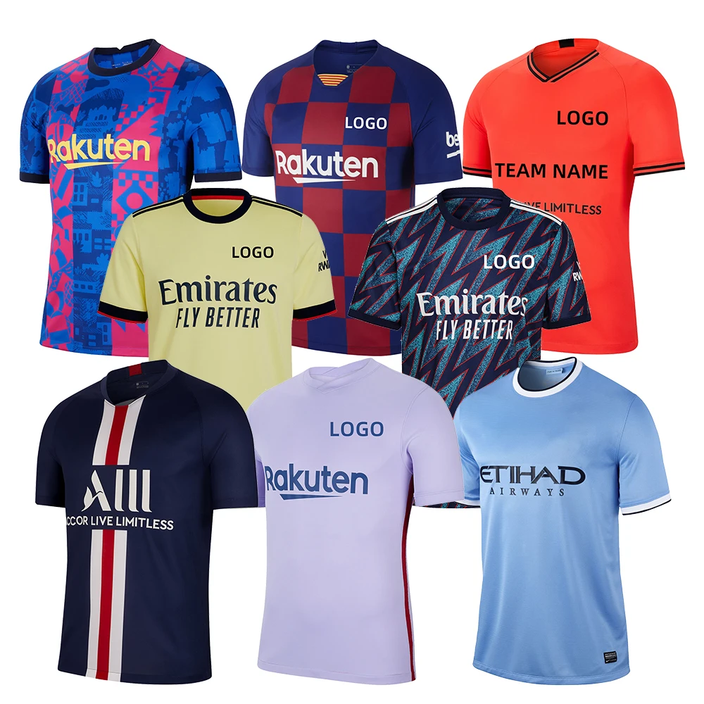 customize color blue green pink yellow and red orange black white blank in kids practice sublimation soccer jerseys for printing