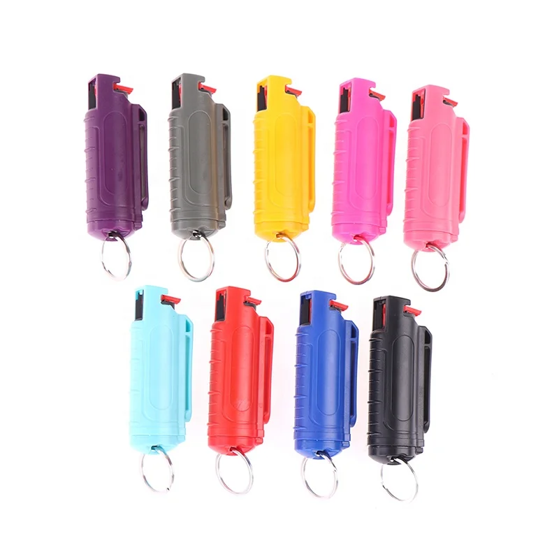 Amazon hot sale refillable spray bottle portable pepper spray plastic case self-defense anti-wolf lady