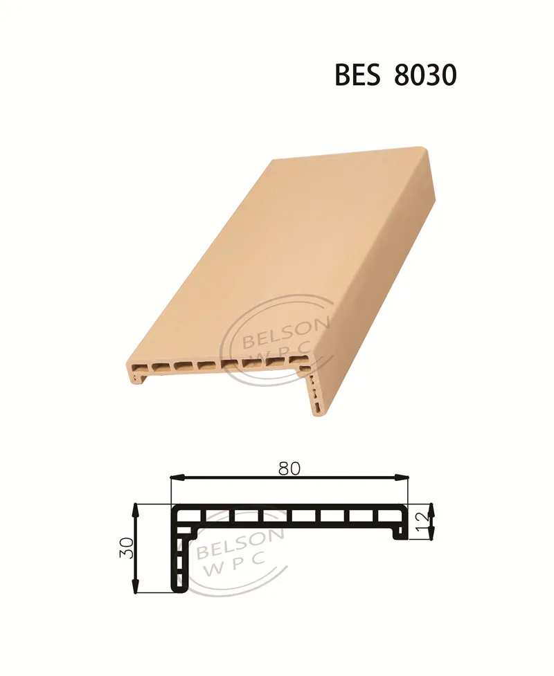 Plain Door Design PVC Bathroom WPC Door  architrave/line casing/sash for interior door PVC