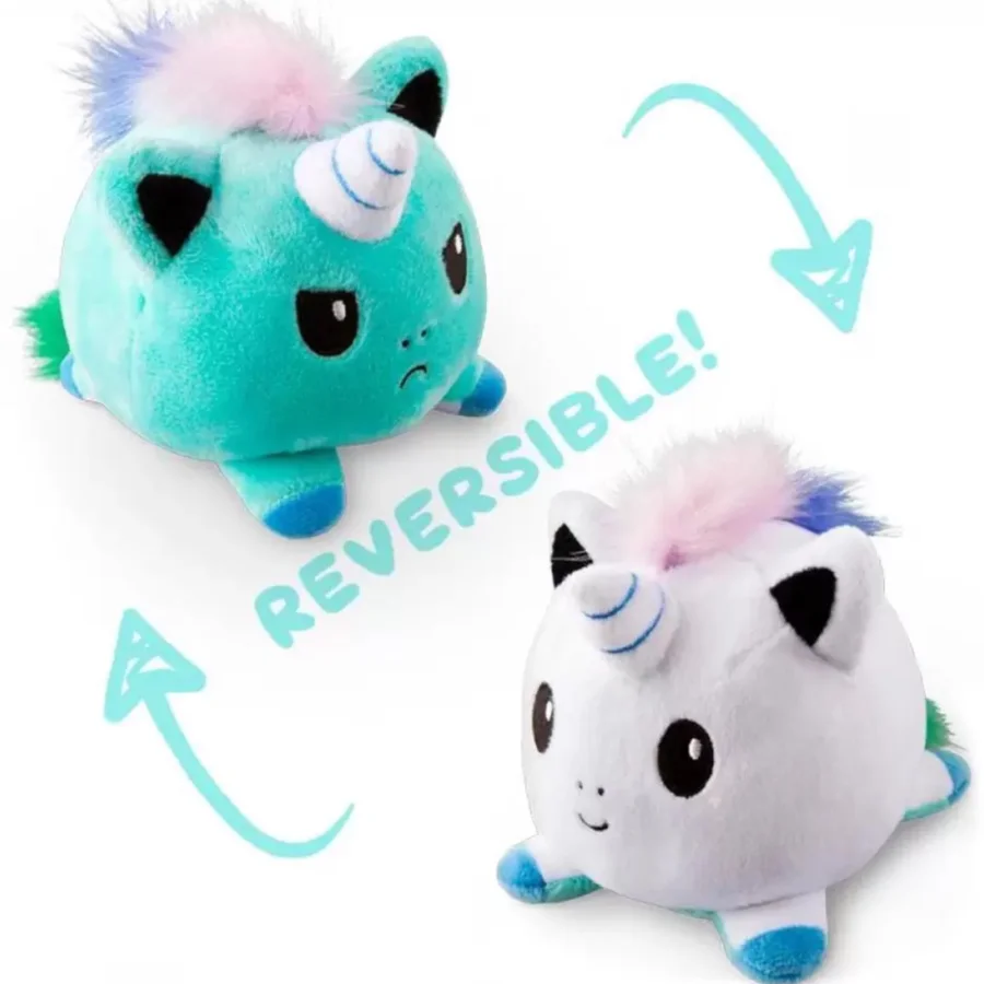 15cm New Design Cute Stuff Flip Double Side Unicorn Cat 35 Type peluches de Reversible Stuffed Animals Toy