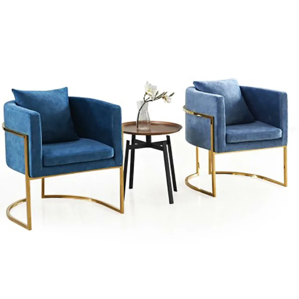 Мебель для гостиной, современная металлическая рама, бархатные подушки, Стулья Ожидания, акцент, одноместный диван, стул, оптовая продажа