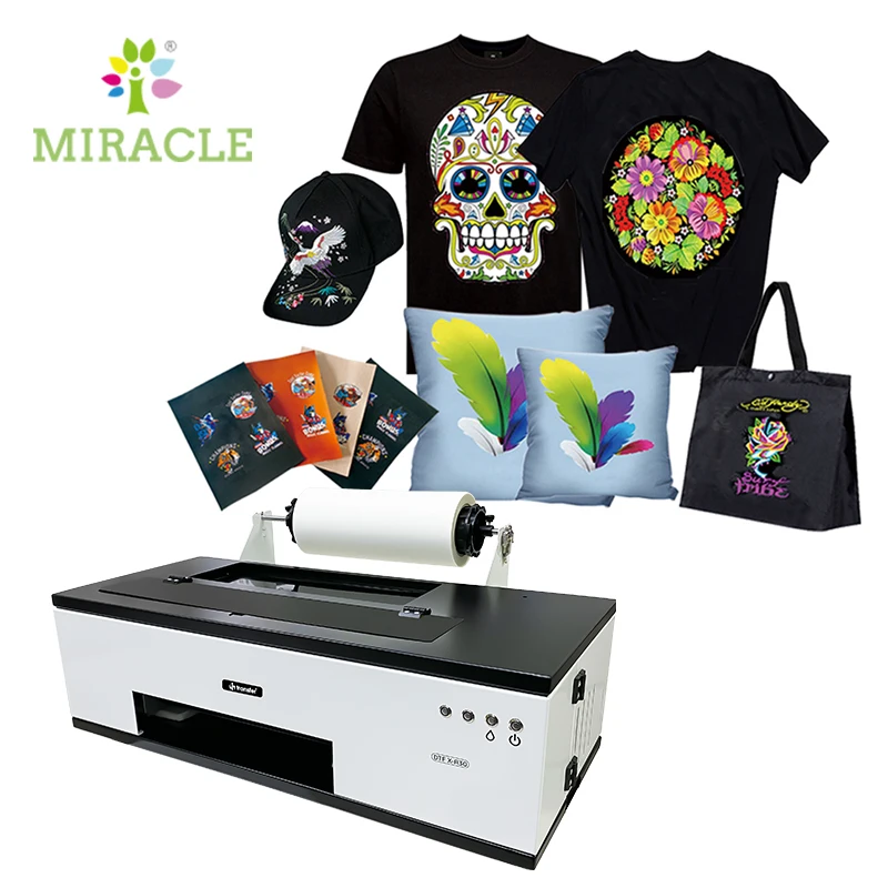 A3 White Ink Circulation System T shirt Printing DTF Printer PET Film Garment Textiles Heat Transfer DTF  Ink Printers